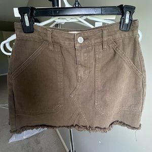 PACSUN MINI ARMY GREEN JEAN SKIRT SIZE 24